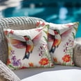 thumbnail image 4 of Decorative Throw Pillow Covers 16x16 Inch Set of 2 Hummingbird Home Decor Pillow Cases for Couch, Brid Spring Floral Cushion Case for Living Room Bedroom Bed Car Chair, 4 of 9