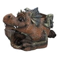 thumbnail image 6 of Snuggling Cozy Red Fire Dragon At Rest Planter Pot Garden Decor Figurine 11.25"L, 6 of 9