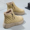 thumbnail image 3 of Chaussures pour Femmes Bottes de Neige Chaussures à Plateforme Chaussures en Coton Chaudes Bottes Courtes Chaussures Décontractées Extérieures Bottes Hautes Femmes Blanches, 3 of 10