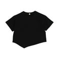 thumbnail image 1 of Kids Irregular Hem T Shirts Solid Loose Fit Short Sleeve Casual Tops 1-7Y, 1 of 6