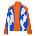 thumbnail image 6 of Jackets for Women Winter Coat Jackets Flannel Stand Collar Jacket(Blue And Orange,Size:S-4XL), 6 of 7
