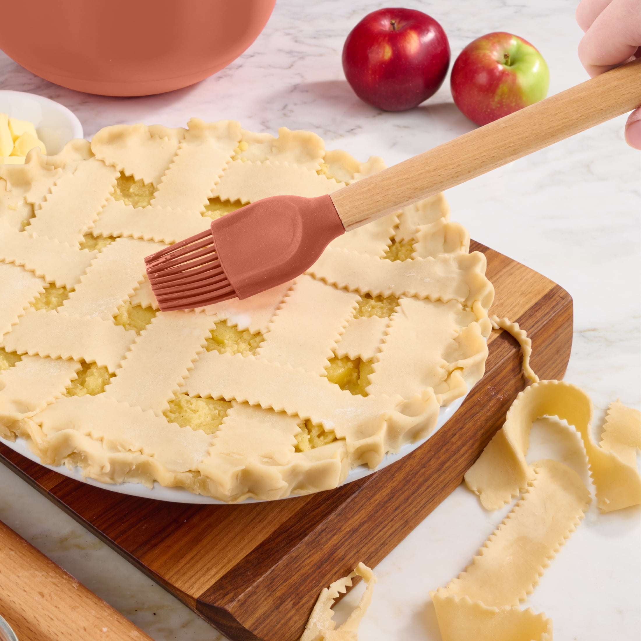 Pinceau de cuisine à badigeonner Tout-Pour-Célébrer en Silicone, Orange Pinceau à badigeonner Tout Pour Célébrer