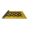 thumbnail image 2 of Ahgly Company Indoor Round Oriental Yellow Traditional Area Rugs, 3' Round, 2 of 4