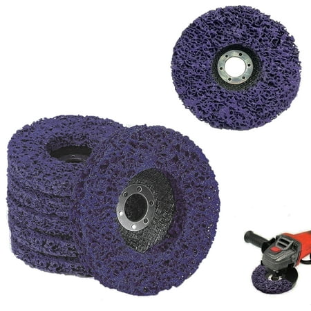 

Winkoox Strip Discs Wheel 5 Pack 4 x 5/8 Grinder Disc Stripping Wheel for Angle Grinders Attachments Clean and Remove Paint Eater Remove Paint Rust and Oxidation Purple