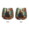 thumbnail image 3 of Susaid Maple Meditating Bear Print Women's High Waisted Running Shorts Quick Dry Athletic Gym Track Workout Shorts Zip Pocket-Small, 3 of 7