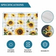 thumbnail image 6 of Sunflower Placemats Set of 8, Farmhouse Grey Buffalo Check Floral Bee Placemats for Dining Table, Place Mats for Kitchen Tabletop, Waterproof Wipeable Dining Table Mats Set, 6 of 9