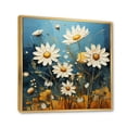 thumbnail image 2 of Designart "White And Teal Daisy Charm V" Landscapes Floater Framed Wall Decor, 2 of 7