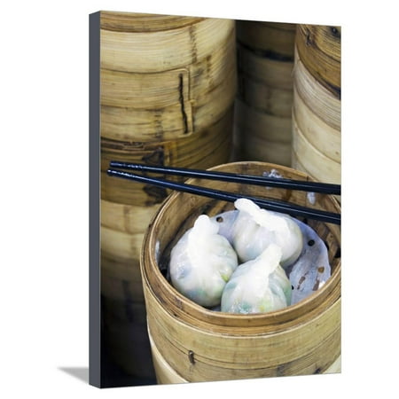 Dim Sum Preparation in a Restaurant Kitchen in Hong Kong, China, Asia Stretched Canvas Print Wall Art By Gavin