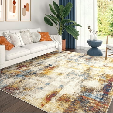 Chelsea Contemporary Abstract 5'3'' x 7'3'' Multicolor Polypropylene Indoor Area Rug, 5' x 7'
