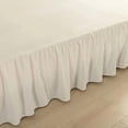 thumbnail image 6 of Bed Skirt Full Size Ruffled Bed Skirt with Split Corners, Ivory Full Bed Skirts 16 Inch Drop with Platform, 16'' Full, 6 of 7