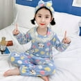 thumbnail image 2 of Pijamas de estilo princesa para niñas, conjunto de ropa de dormir de lana de Coral, ropa de dormir de franela cálida de invierno, traje de Navidad, 3-12 años, 2 of 2