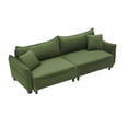 thumbnail image 6 of Quick-Convert Corduroy Sleeper Sofa with Adjustable Recline for Small Spaces & Overnight Guests - Green, 6 of 6