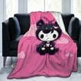 thumbnail image 6 of Kuromi Blanket, Anime Throw Blanket For Couch Sofa Bed, Soft Cozy Lightweight Warm Flannel Blanket, Home Decor, Anime Gifts For Boys Girls Kids Teens, 40"X30", 6 of 9