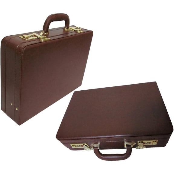 Expandable Executive Faux Leather Attache Case (#2893-89)