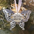 thumbnail image 3 of Qarigey Adornos de ángel con colgante de mariposa de recuerdo para papá, recuerdo de cinta de mariposa con letras plateadas, conmemoración de seres Ropa, zapatos y accesorios Miscelánea Mamá Qarigey  AP007121-02, 3 of 6