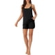 thumbnail image 2 of INSPIRAR CHIC Conjunto de Pijamas de Mujer con Camiseta de Tirantes y Pantalones Cortos en Color Sólido con Volantes L Negro, 2 of 6