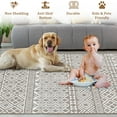 thumbnail image 5 of CAROMIO CAROMIO Rug Boho Washable Rug Moroccan Living Room Rug Non-Slip Non-Shedding Print Floor Carpet Soft Abstract Carpet,, 4' x 6' Pale Brown, 5 of 5
