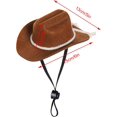 thumbnail image 2 of Dalrosia Dog Cowboy Hat Dog Cowboy Costume for Small Pet Dogs Cat Cowboy Hat with Bandana Scarf Set Party Accessories, 2 of 6