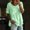 Green, variant on ClodeEU Women's Ruched Round Neck Short Sleeve T-Shirt,Loose Fit Casual Blouse a-Green,Women's Plus L