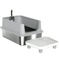 thumbnail image 7 of 23.7" XL Spacious Stainless Steel Cat Litter Box - 5.7" High Walls, Filter Pedal & Scoop, Mess-Free for Cats Up to 15 lbs (23.7"Lx15.8"Dx11.7"H), 7 of 7