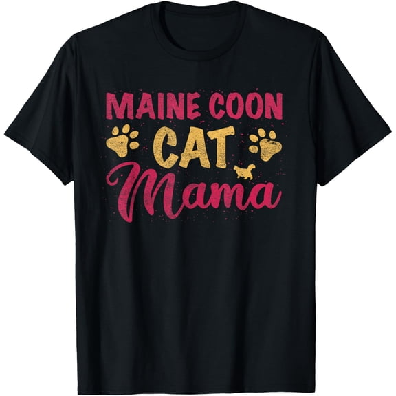 Cat Paw Design - Maine Coon Cat Mama T-Shirt