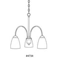 thumbnail image 2 of Progress Lighting Gather 3-Light Chandelier, Antique Bronze, White Etched Glass Shades, 2 of 2