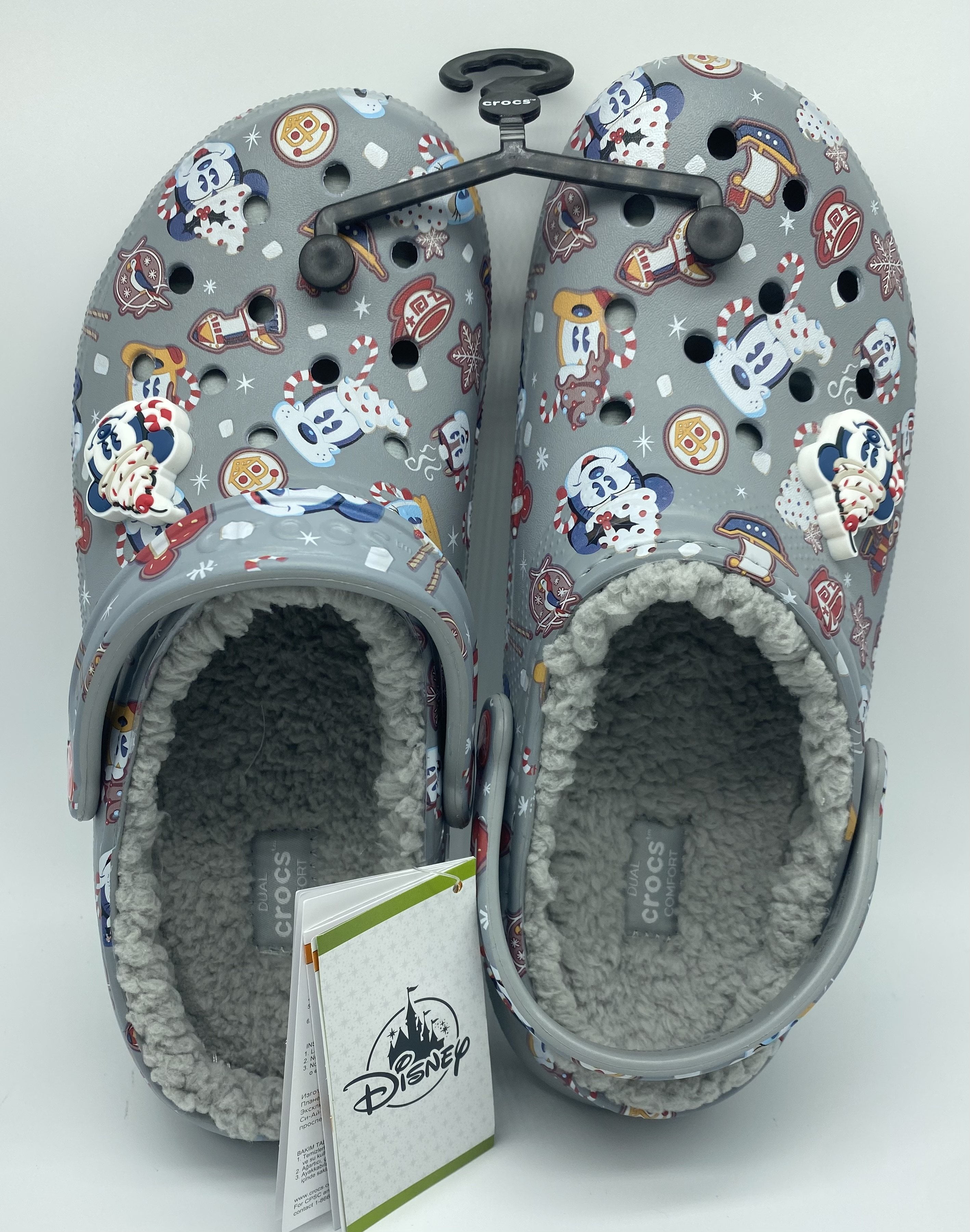Disney Parks Holiday Treats 2021 Clogs Adults by Crocs M4/W6 Fleece