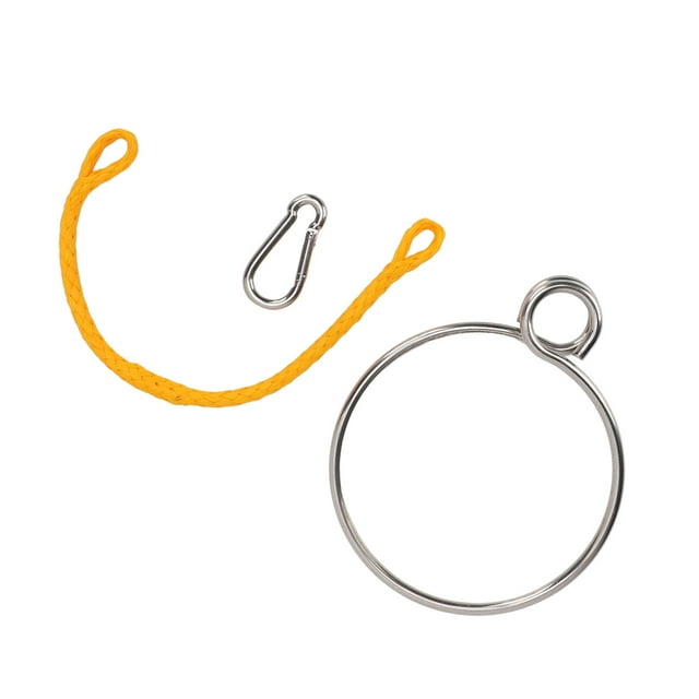 Stainless Steel Retrieval Ring, Boat Retrieval Ring Wear Resistant with 1.8FT Rope for Yacht