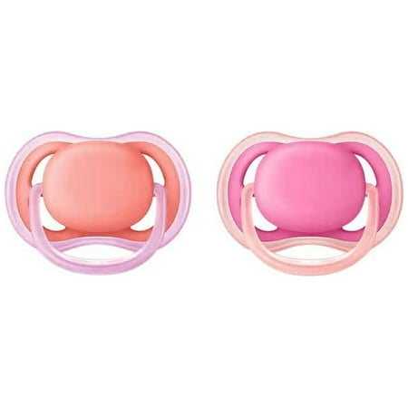 UPC: 0075020075987 | Philips Avent Ultra Air Pacifier 6-18m Pink & Peach 2 Ct