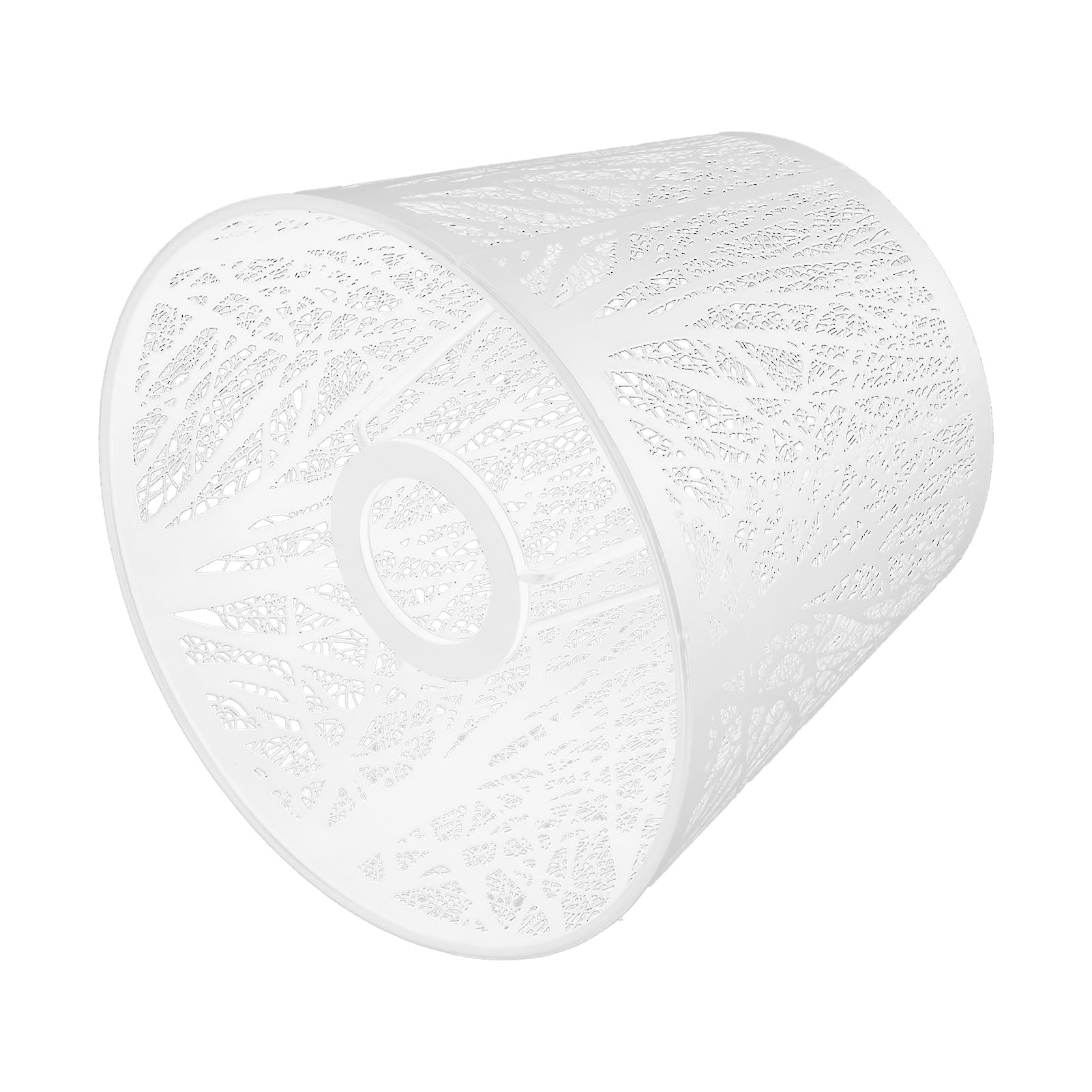 Suodoka Wrought Iron Lampshade Carved Forest Tree Shaped E27 Mini Lamp Shade for Table Lamp Bedroom Bedside Decor White (19x15x13 cm / 7.48x5.91x5.12 in)