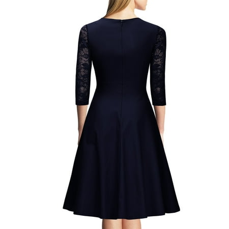 cocktail miusol navy dress MIUSOL Women's Vintage Lace Cocktail Swing Dress Nigeria Ubuy