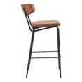 thumbnail image 2 of Charon Barstool Vintage Brown Barstool, Modern Style, Plush and durable faux leather fabric, Plywood, Indoor Bar, 2 of 5