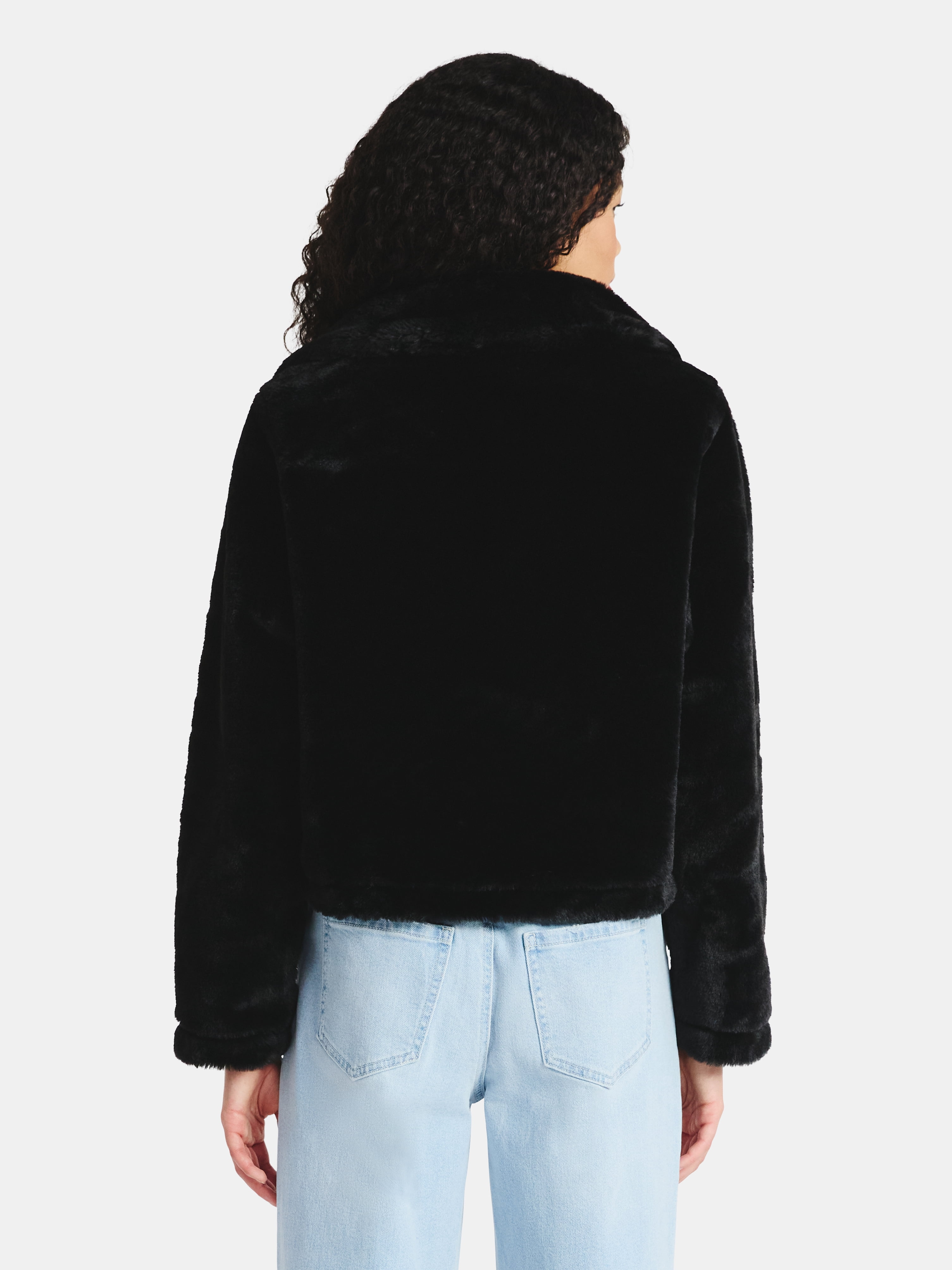 No Boundaries Faux Fur Jacket, Women's