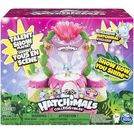Spin Master 4-Pack Hatchimals Colleggtibles Talent Show Light-Up Playset, Multicolored