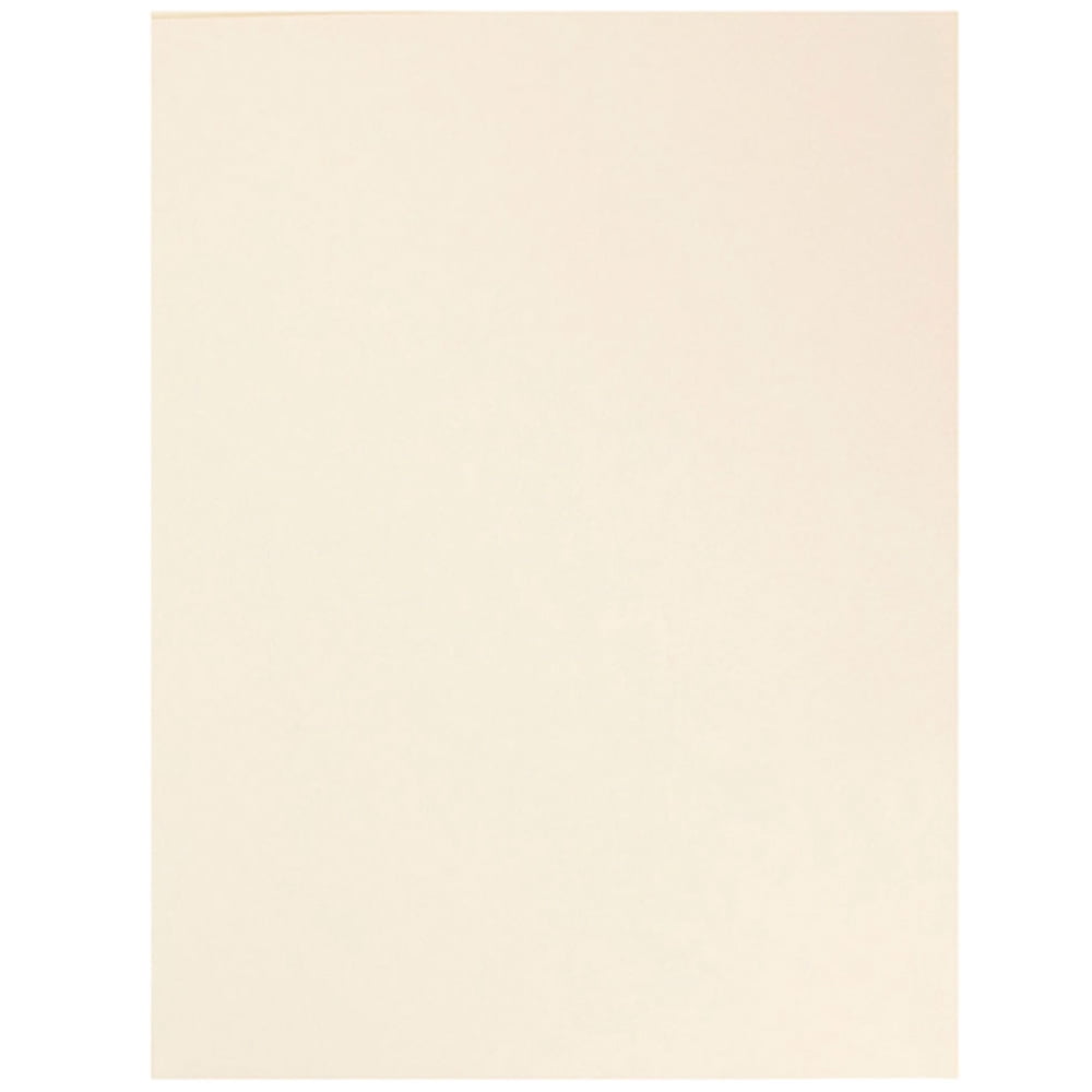 JAM Linen Two Pocket Folders, Ivory, 25/Pack