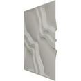 thumbnail image 4 of Ekena Millwork 19 5/8"W x 19 5/8"H Rogue EnduraWall Decorative 3D Wall Panel, Textured Metallic Silver (12-Pack for 32.04 Sq. Ft.), 4 of 6