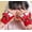 Red, variant on Kids Toddlers Cute Christmas Reindeer Fleece Lined Warm Gloves Convertible Flip Top Fingerless Mittens for Boys Girls Aged 3-7