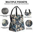 thumbnail image 3 of Pioneer Flower Floral Print Pattern Drawstring Lunch Bag Women - Drawstring Lunch Bag Insulated for Work Office - Stain-Resistant Large Lunchbags for Women with Multi-Pockets, 3 of 6