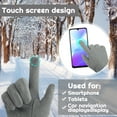 thumbnail image 3 of Armscye Women Winter Touchscreen Gloves, Warm Fleece Lined Windproof Gloves, Soft Fluffy Cuff Thermal Texting Gloves for Cold Weather Outdoor Hiking Driving Cycling, 3 of 7