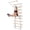 White, variant on BouPower 10-Rung Swedish Ladder Wall Gym Adult, Wall-Mounted Stall Bars with Pull Up Bar and Dip Bars, 440 lbs Capacity, Home Gymnastics Equipment