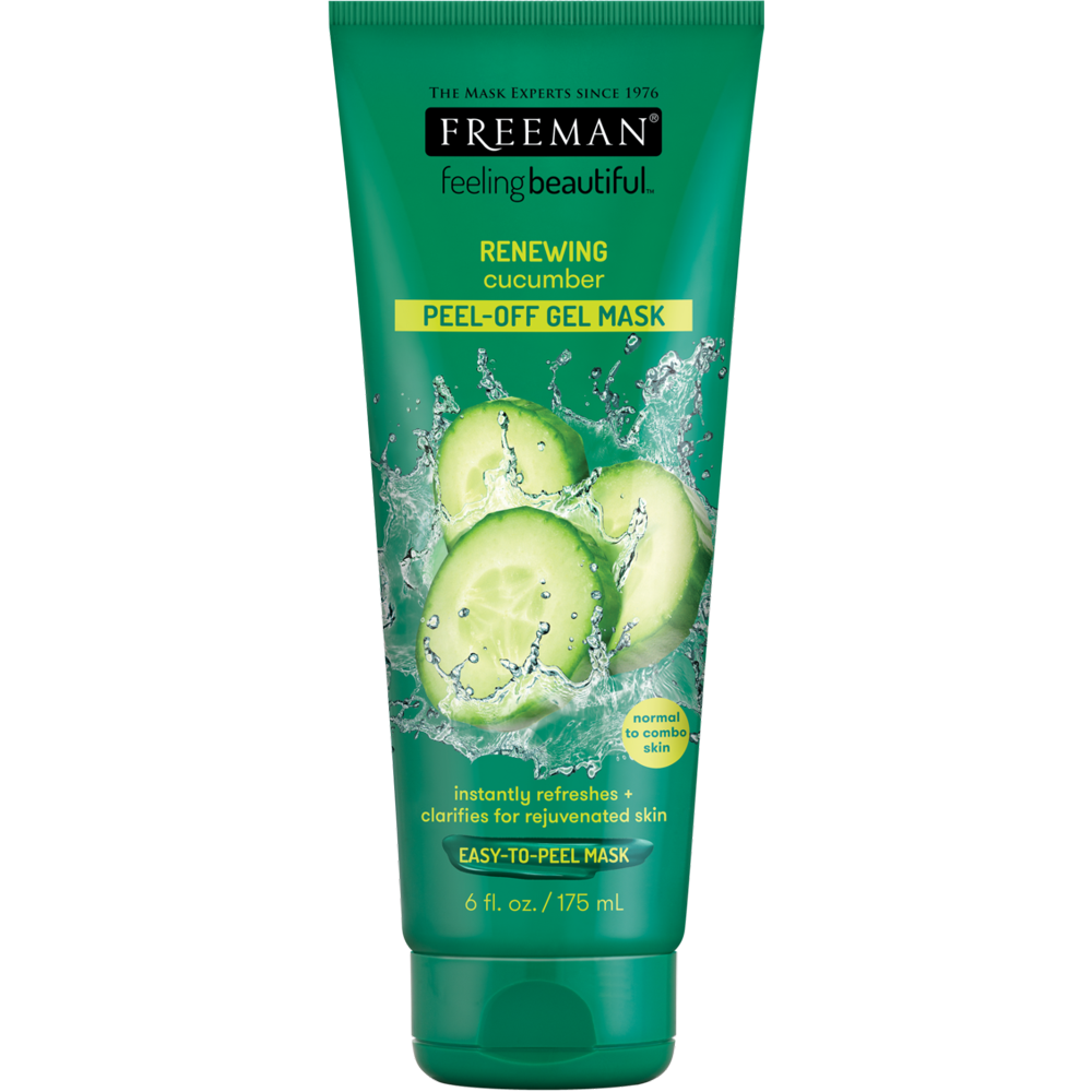Freeman Feeling Beautiful Cucumber PeelOff Renewing Gel Facial Mask, 6
