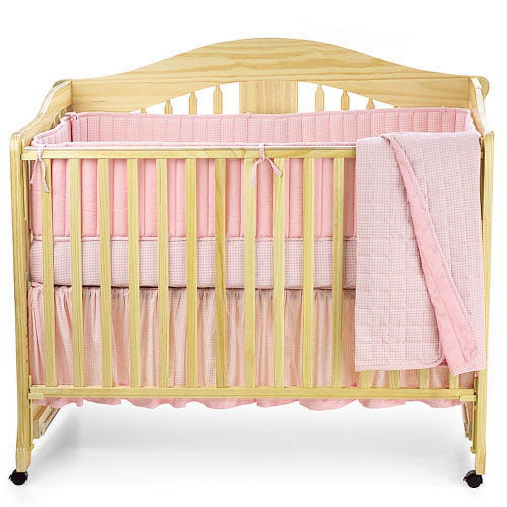Seed Sprout Gingham Crib Bedding, 3-Piece Set, Pink