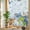 White, variant on Spring Floral Privacy Window Film, Decorative Stained Glass Window Film, Teal Tulip Farmhouse Retro Botanical Herb Resuable Rainbow Static Cling for Home Bathroom Living Room Glass Door 17.7"x39.3"