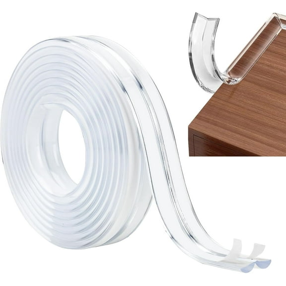 Baby Proofing Edge Protector - Rubber Corner Soft Safety For Kids Wall With Upgraded Strong Adhesive, 6.6ft(2M)