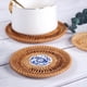 thumbnail image 1 of Fiudx Liquidación de ahorros de verano Posavasos de ratán de porcelana azul y blanca, manteles individuales redondos, tapetes para Café, tapetes para mesa de cocina, tapetes para mesa de cocina redon, 1 of 7
