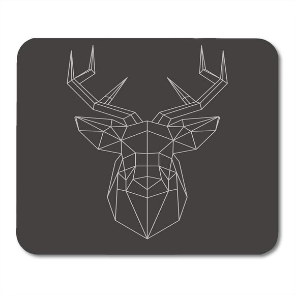 POGLIP Geometric Polygonal Head of Deer Polygon Drawing Hipster Mousepad Mouse Pad Mouse Mat 9x10 inch