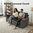 thumbnail image 5 of Vinform Sofa Bed with Pull Out Couch, 65" Convertible 3-in-1 Sleeper Sofa Bed for Living Room Small Space, Corduroy (Dark Gray), 5 of 7