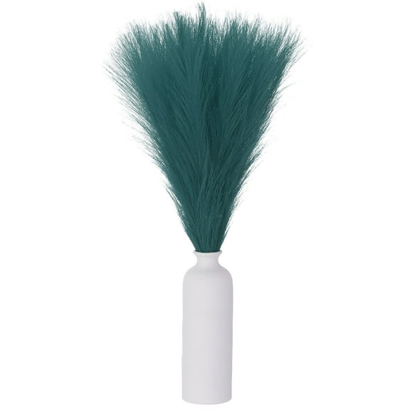 Uxcell 6 Pcs Faux Pampas Grass, 18 Inch Fluffy Pampas Grass Decor for Home Wedding Decorations, Blue