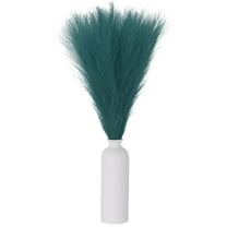 Uxcell 6 Pcs Faux Pampas Grass, 18 Inch Fluffy Pampas Grass Decor for Home Wedding Decorations, Blue