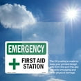 thumbnail image 6 of First Aid Station OSHA Emergency Aluminum Sign 14 Inch x 10 Inch - 10 Pack, 6 of 8